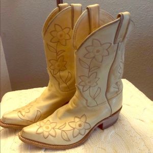 Justin Bent Rail Hueso Liga Bone Boots Size 8B